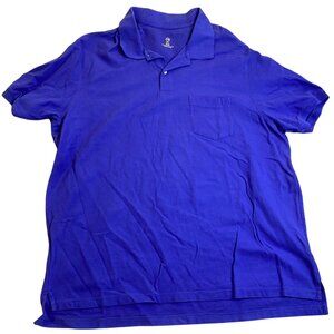 Harbor Bay Mens Polo Shirt 3XL Short Sleeve Blue Classic Casual 100% Cotton